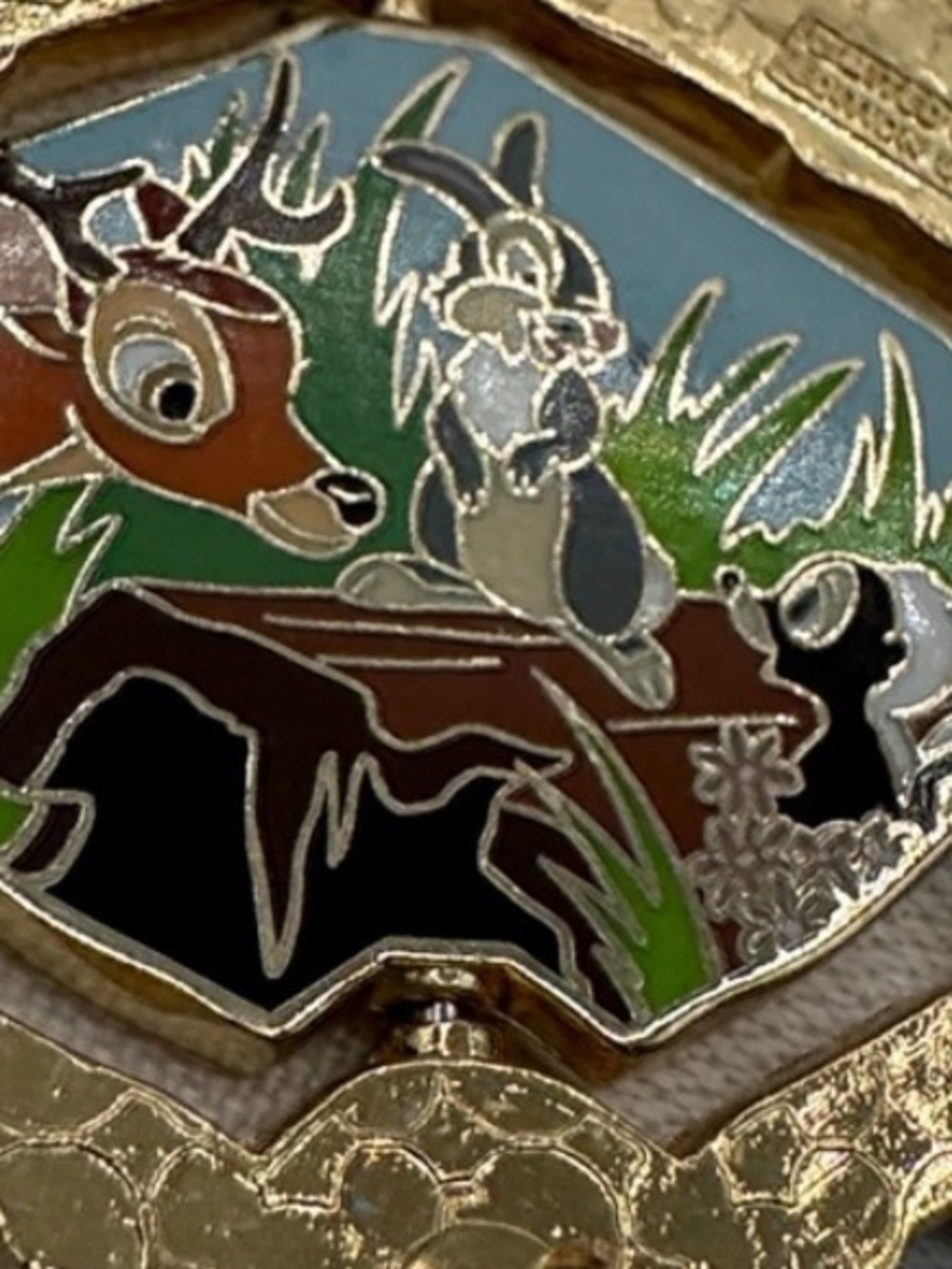 Disney Bambi 80th Anniversary Spinner Pin. LE 4800 thumper and flower - Picture 3 of 9